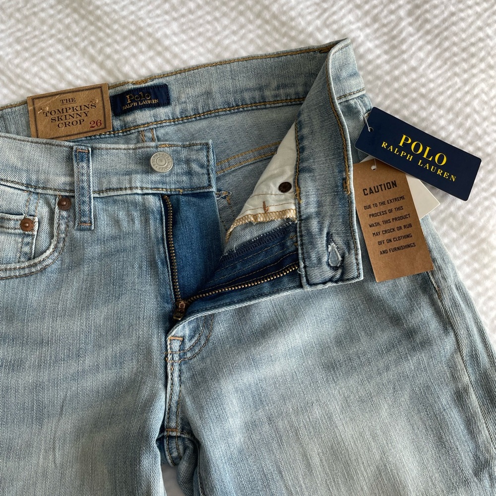 Polo Ralph Lauren Distressed Tompkins Skinny Crop Jeans - Picture 5 of 13